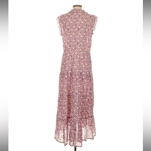 Bohemian purple and cream maxi dress - Picture 2 of 8